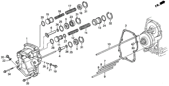 AT Rear Cover for 1994 Acura Vigor #0
