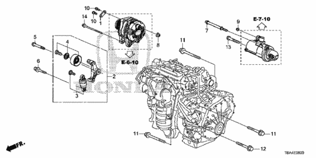 Alternator Bracket  - Tensioner (1.5L) for 2016 Honda Civic #0