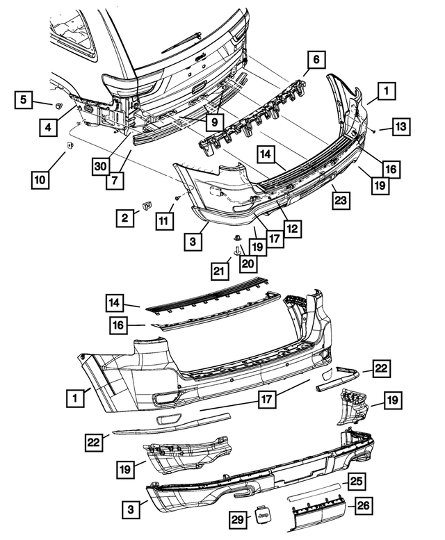 5XV41XS9AB - Frame, Bumper and Fascia: Step Pad Surround for Mopar Image image
