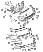 5XV41XS9AB - Frame, Bumper and Fascia: Step Pad Surround for Jeep: Grand Cherokee, Grand Cherokee WK Image