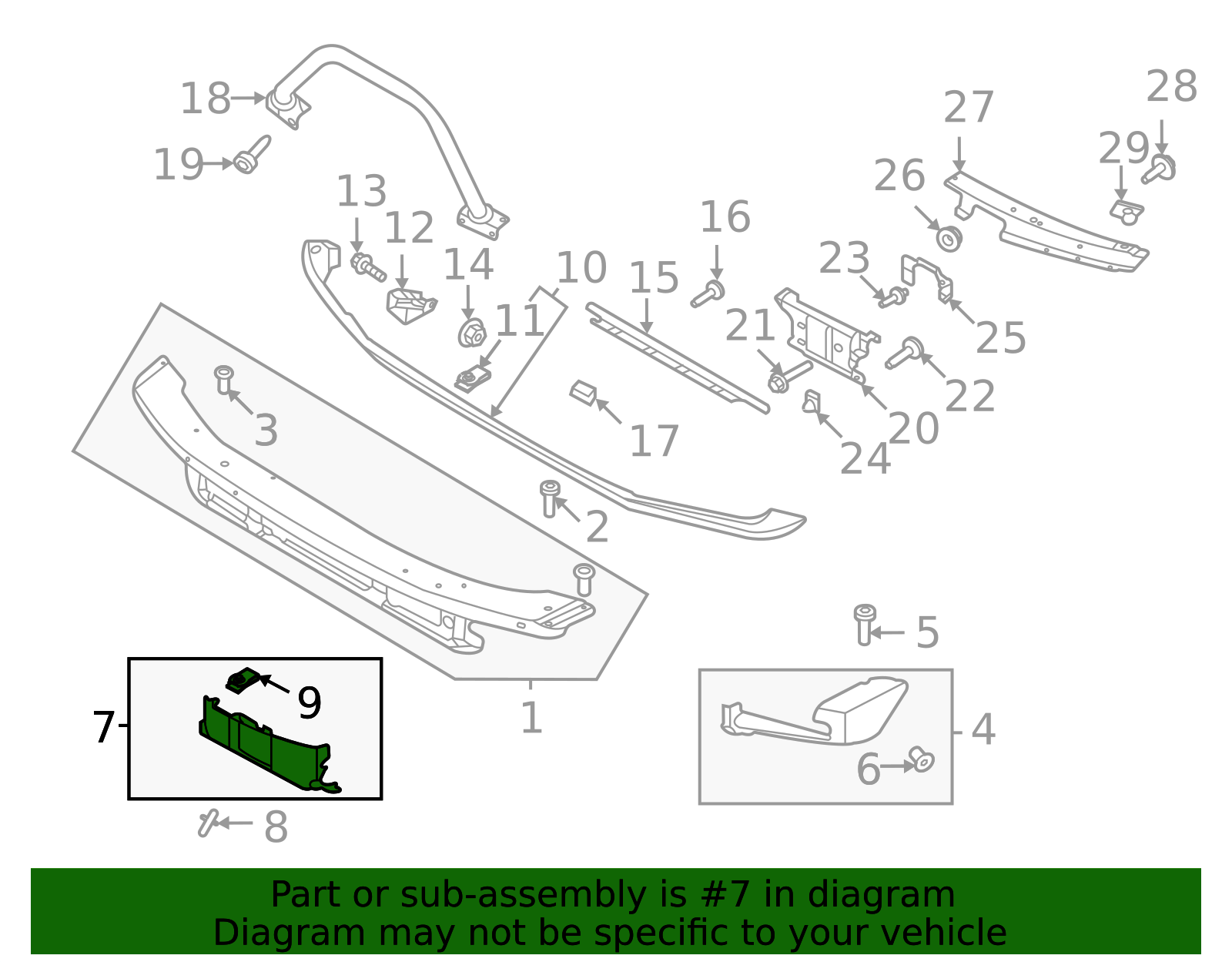 M2DZ-17E811-GA - Bumper Cover Spacer Panel 2021-2025 Ford Bronco