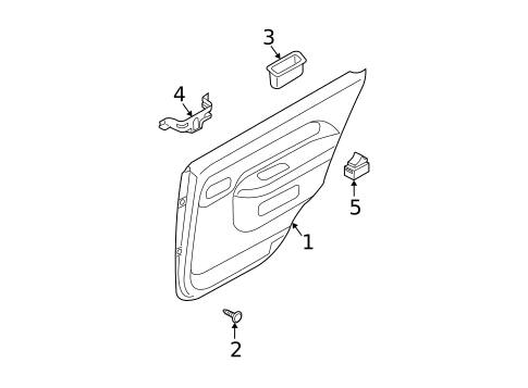 Interior Trim - Rear Door for 2000 Nissan Xterra #0