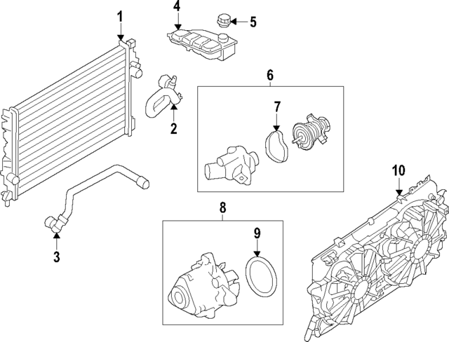 K2GZ8286F - : Lower Hose for Ford Image