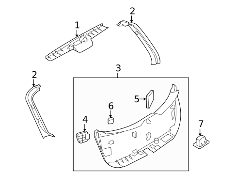 Interior Trim for 2008 Mazda 3 #0