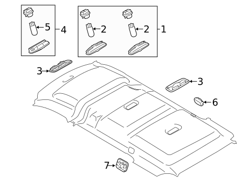 Overhead Lamps for 2014 Ford Transit Connect #1