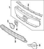 40013567 - : 2022-2024 Volvo - Upper Grille for Volvo: C40 Recharge, EC40, XC40 Recharge Image