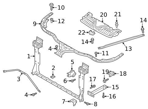 Radiator Support for 2023 Audi A8 Quattro #0