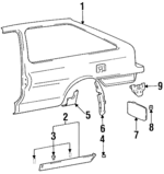 7150324700 - Body: Quarter Panel for Mitsubishi: Precis Image image