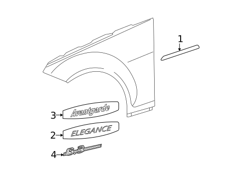 Exterior Trim - Fender for 2014 Mercedes-Benz C63 AMG #0