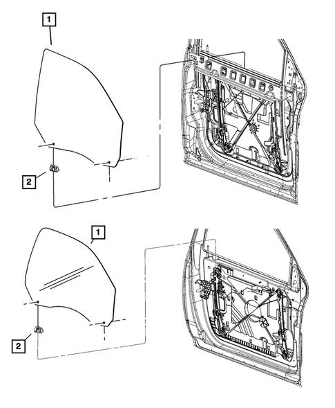 Glass and Interior Rear View Mirror for 2017 Ram 1500 #3