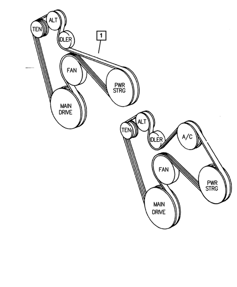Courroies d`entraînement pour 2007 Chrysler Aspen #0