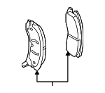 1710876 - Brakes: ACDelcoâ„¢ Brake Pads for Cadillac: CTS, STS | Chevrolet: Camaro | Pontiac: G8 Image