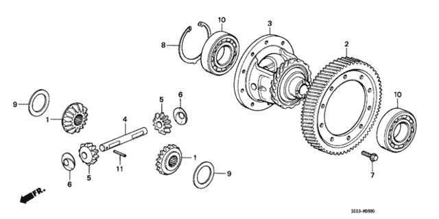 MT Differential Gear for 1987 Honda Accord #0