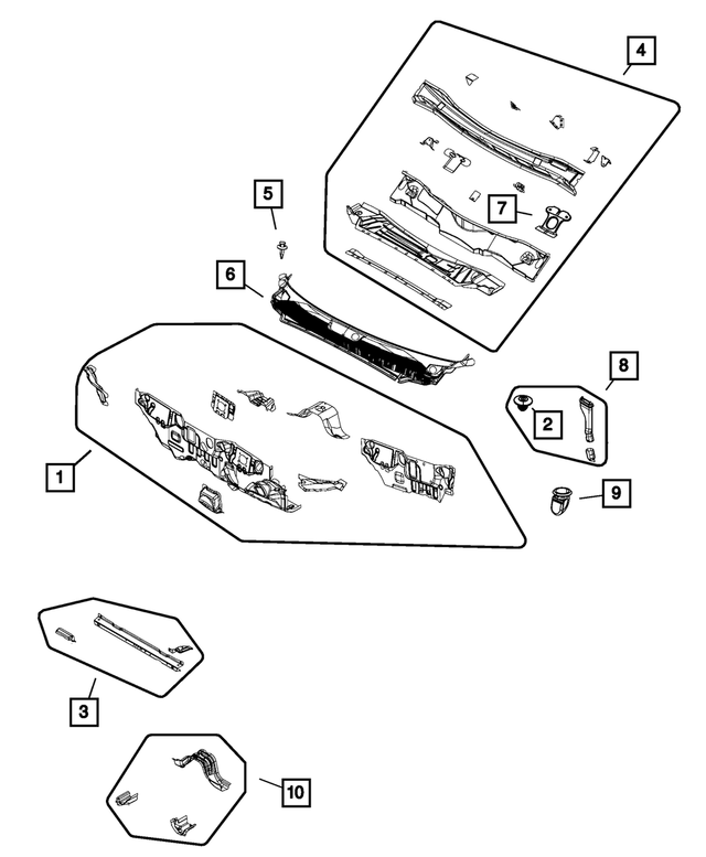 5076102AI - : Cowl Panel for Mopar Image