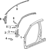 635433S5A01 - : Upper Pillar Reinforced Upper Bracket for Honda Image