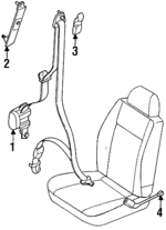 868451M526 - : Belt &amp; Retractor for Nissan: Sentra Image