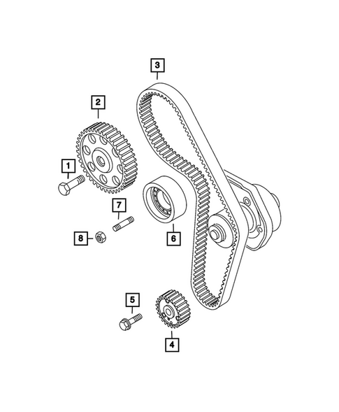Timing Belt/Chain and Cover and Balance Shaft for 2015 Fiat 500 #1