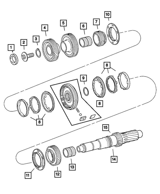 5096911AA - Manual Transmission 6 Speed: Countershaft Gear for Mopar Image