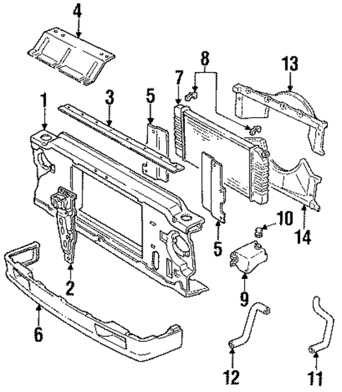 Radiator Support for 1991 GMC Syclone #0