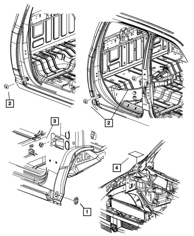 « 55396938AA – Body Sheet Metal Except Doors : Adhesif pour Mopar Image »