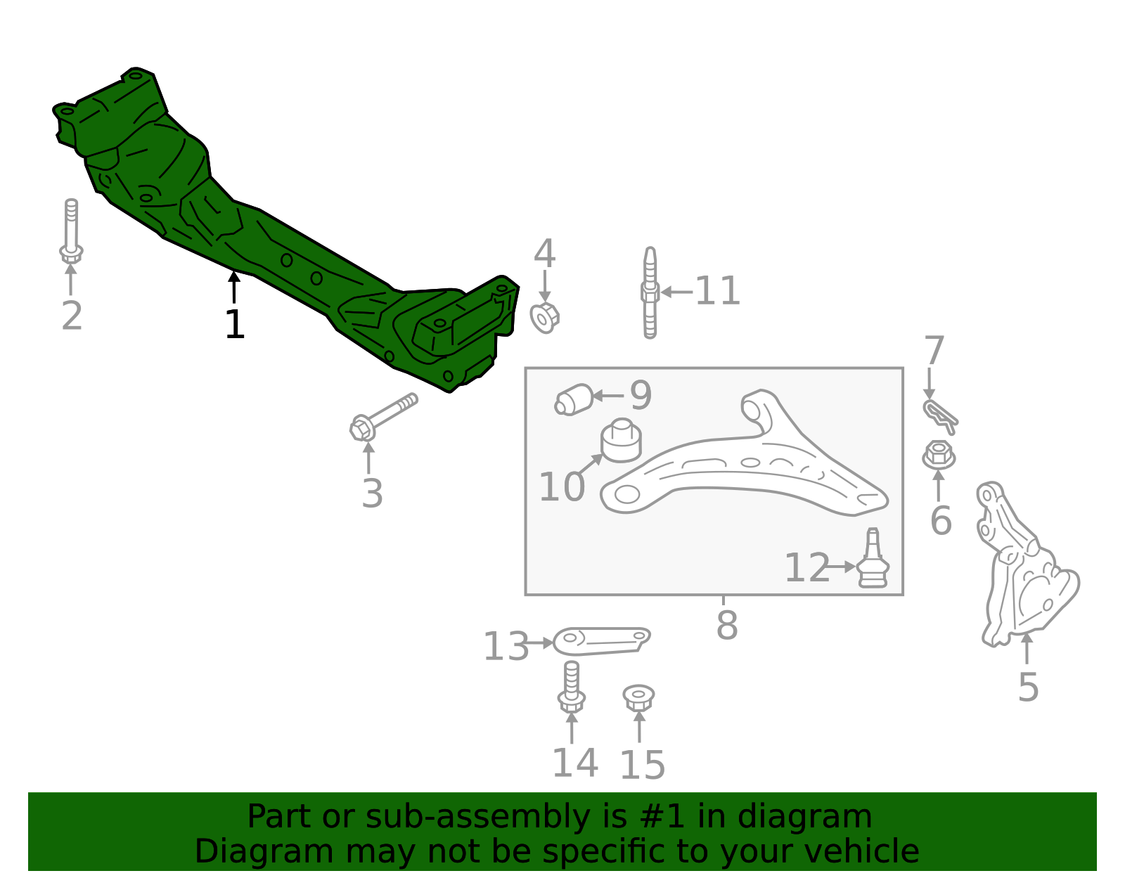 OEM 2013-2020 Toyota Cross-Member Part # SU003-00348 | Modern