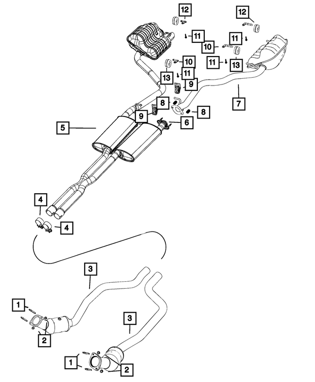 68274677AB - Exhaust: Exhaust Muffler And Resonator for Mopar Image