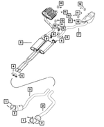 68274677AB - Exhaust: Exhaust Muffler And Resonator for Mopar Image