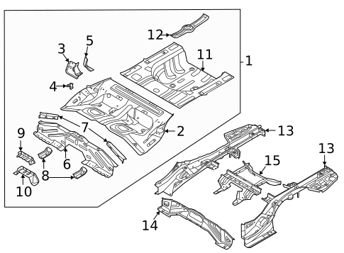 Rear Floor & Rails for 2020 Hyundai Sonata #0