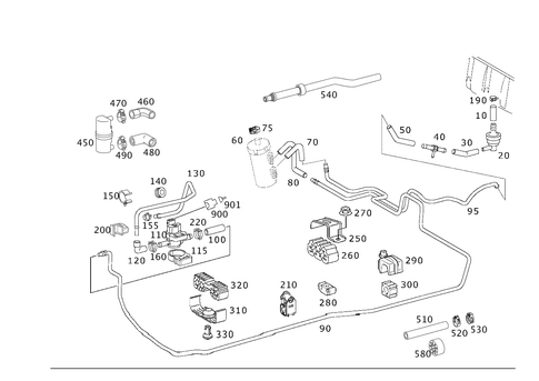 Closed Fuel-Evaporation-Control System for 1997 Mercedes-Benz SL500 #0