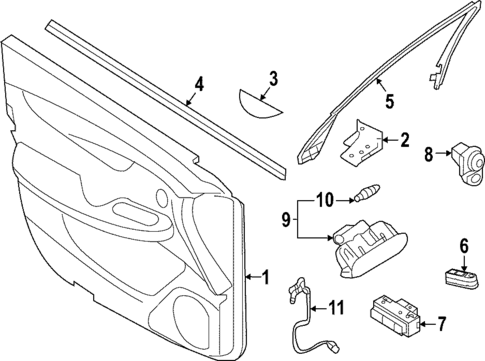Interior Trim - Front Door for 2025 INFINITI QX55 #0