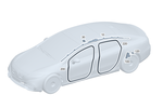 297860300064 - Interior Trim/Exterior Detachable Parts: Window Airbag for Mercedes-Benz: EQS 450, EQS 450+, EQS 580, EQS AMG Image