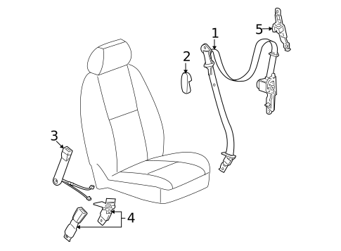 Seat Belt for 2008 Chevrolet Suburban 1500 #0