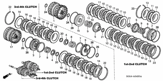 AT Clutch (4AT) for 2000 Honda Odyssey #0