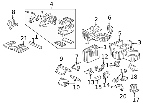 Evaporator Components for 1999 Acura RL #0