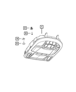 7EB14DX9AA - Interior Trim: Overhead Console for Chrysler: Pacifica, Voyager Image