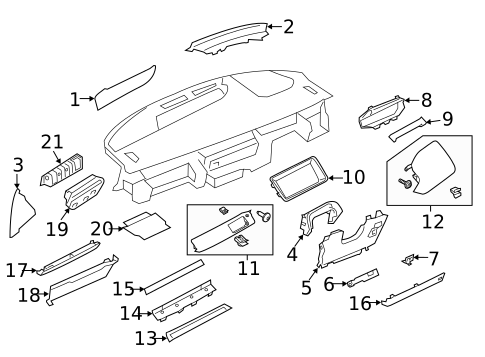 Instrument Panel Components for 2022 Land Rover Discovery Sport #2