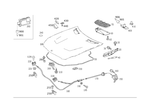 Engine Hood for 1999 Mercedes-Benz SL600 #0