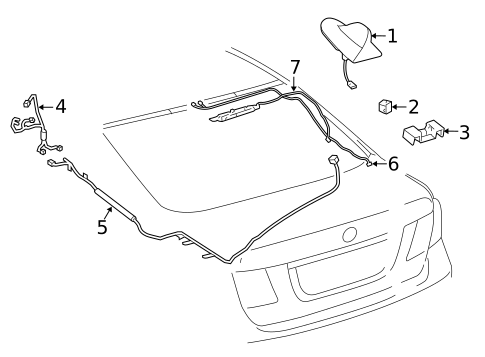 Antenna & Radio for 2013 Lexus LS600h #0