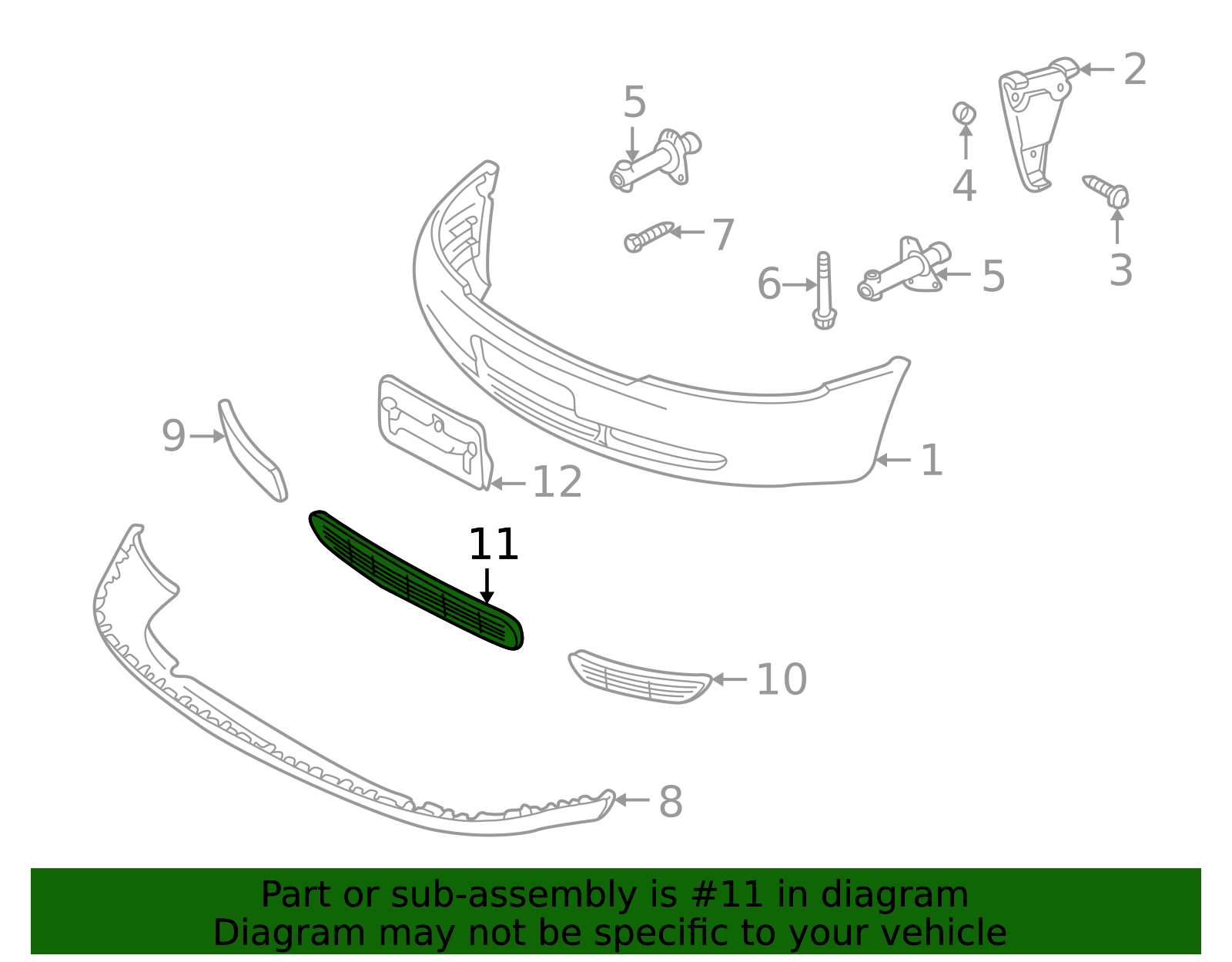 2000-2002 Audi S4 Center Grille 8D0-807-683-G-3FZ | OEM Parts Online