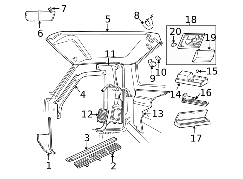 Interior Trim - Cab for 2010 Ford Ranger #2