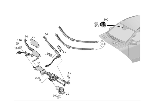 Windshield Wiper for 2017 Mercedes-Benz GLE550e #0