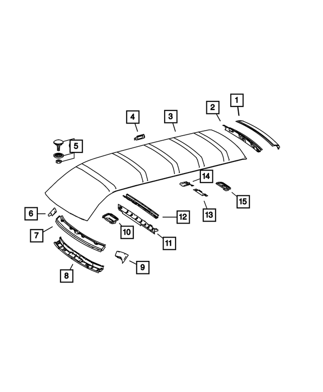68009754AA - Body Sheet Metal Except Doors: Roof Support for Dodge: Sprinter 2500, Sprinter 3500 Image