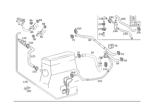 Heating Water Lines for 2002 Mercedes-Benz C230 #0