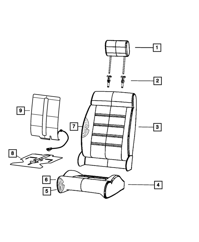 5PF15YSAAA - : Front Headrest, Left for Mopar Image