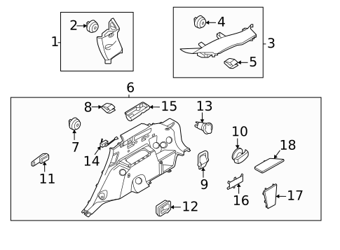 Interior Trim - Quarter Panels for 2022 Kia Sorento #0