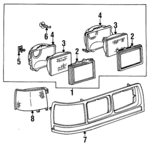 EOMY13008B - Electrical: Headlamp Assembly for Mercury: Colony Park, Grand Marquis, Marquis Image