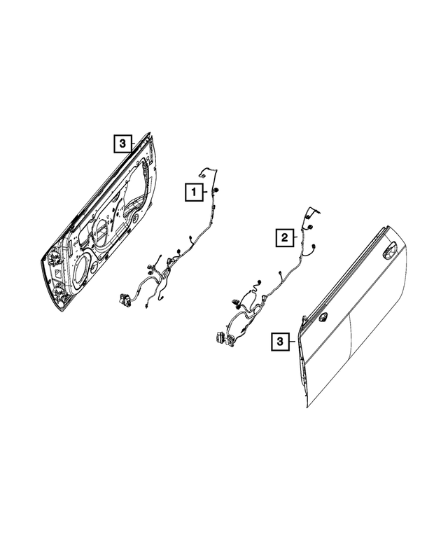 68409479AB - : Front Door Wiring, Left for Mopar Image