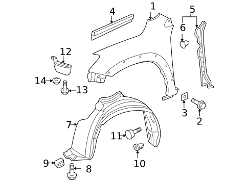 Fender & Components for 2007 Toyota RAV4 #0