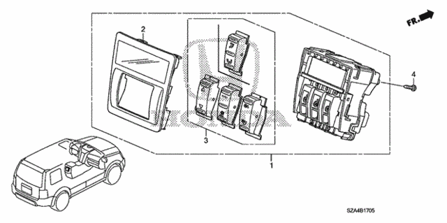 A/C Air Conditioner Control (RR.) for 2012 Honda Pilot #0