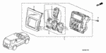 79650SZAA41ZB - Electrical/Exhaust/Heater/Fuel: CONTROL ASSY., RR. AUTO AIR CONDITIONER *NH167L* (GRAPHITE BLACK) for Honda Image